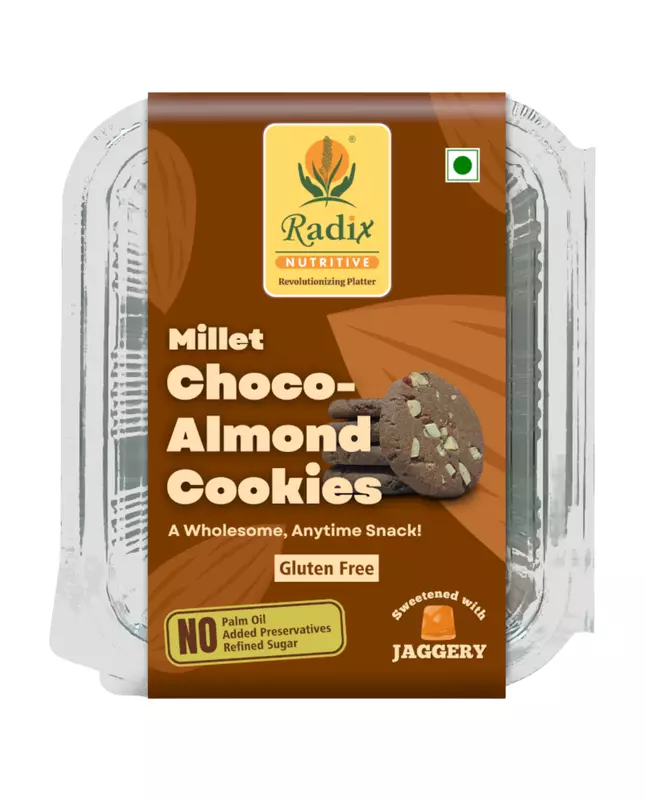 Millet Choco-Almond Cookies - 200 g | Gluten Free