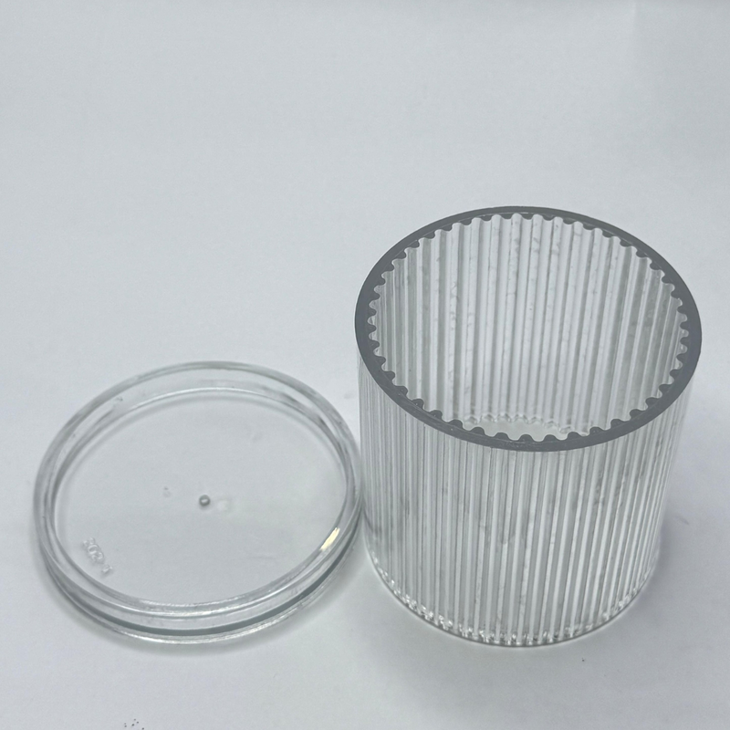 Polycarbonate Candle Crinkle Cylinder Mold(Small) 3*3inch