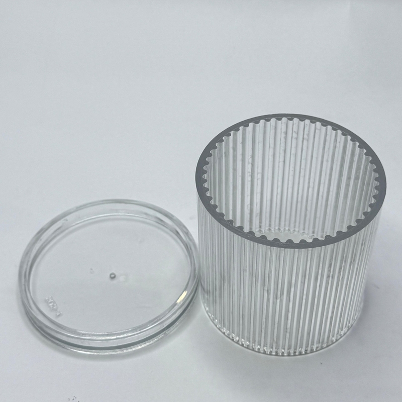 Polycarbonate Candle Crinkle Cylinder Mold(Small) 3*3inch