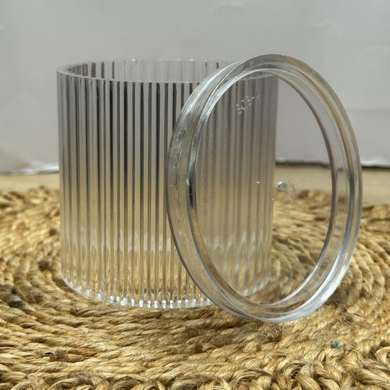 Polycarbonate Candle Crinkle Cylinder Mold(Small) 3*3inch