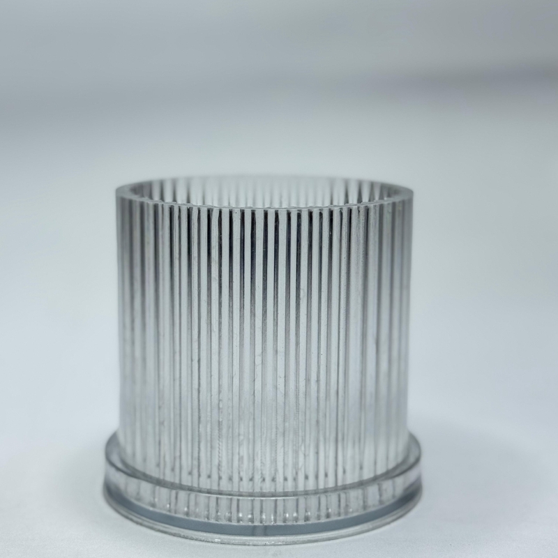 Polycarbonate Candle Crinkle Cylinder Mold(Small) 3*3inch