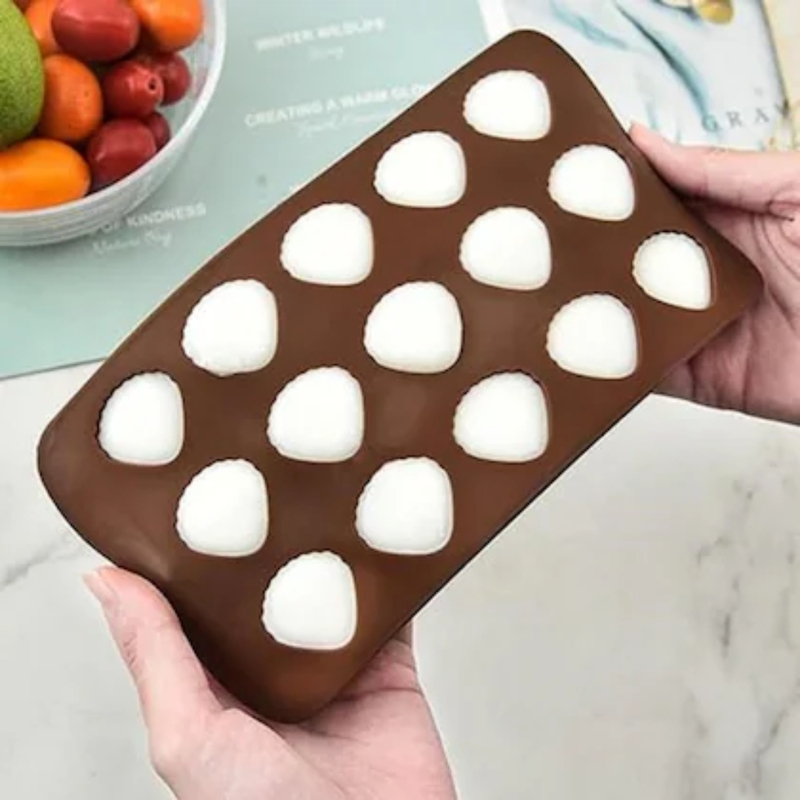 Silicon Mold Chocolate Heart Shell 15 Cavity