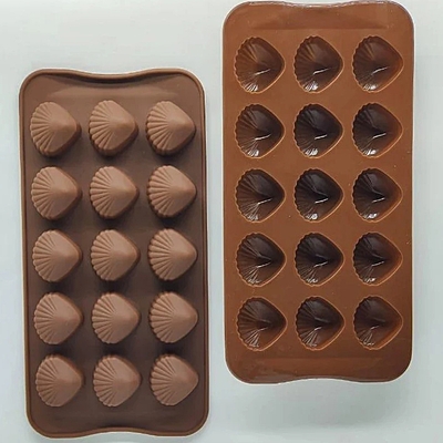 Silicon Mold Chocolate Heart Shell 15 Cavity