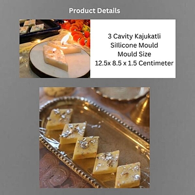 Silicon Mold Candle Kaju Katli - 3 Cavity