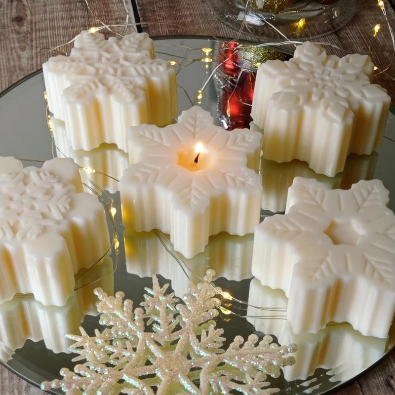 Silicon Mold Candle Christmas Snowflake