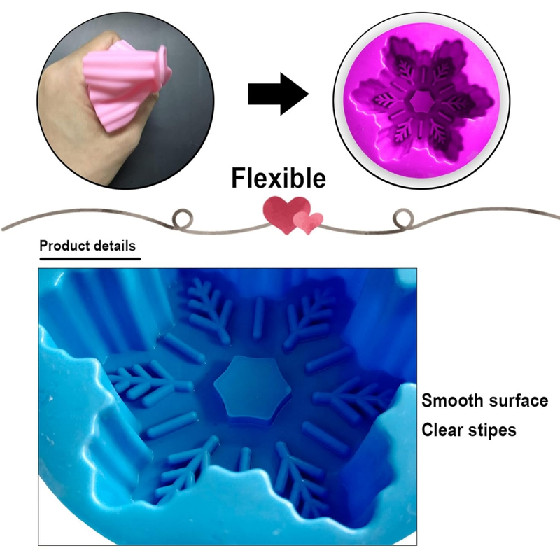 Silicon Mold Candle Christmas Snowflake