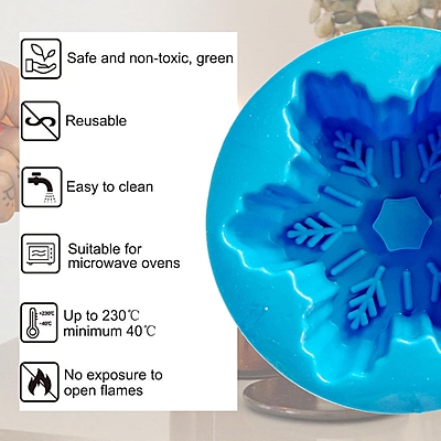 Silicon Mold Candle Christmas Snowflake