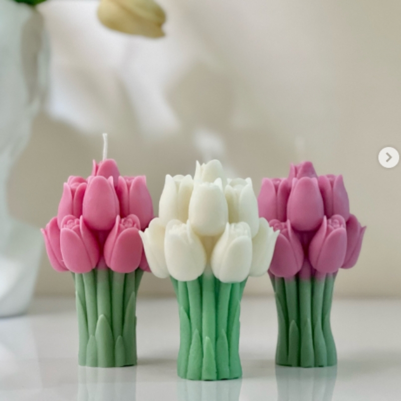 Silicon Mold Candle Bouquet Tulip