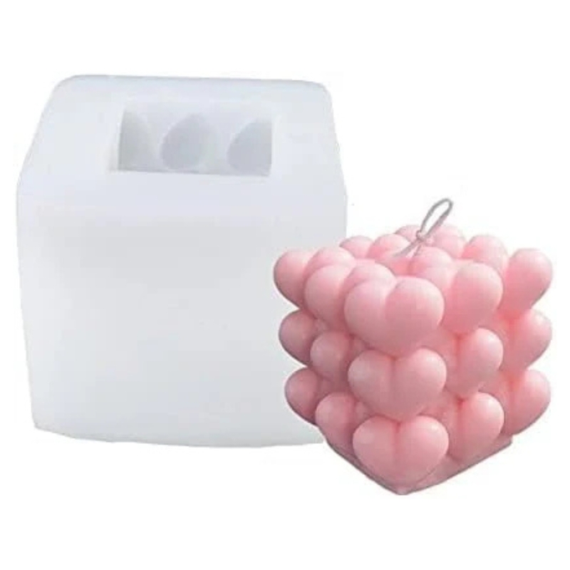 Silicon Mold Candle Cubic Love Heart