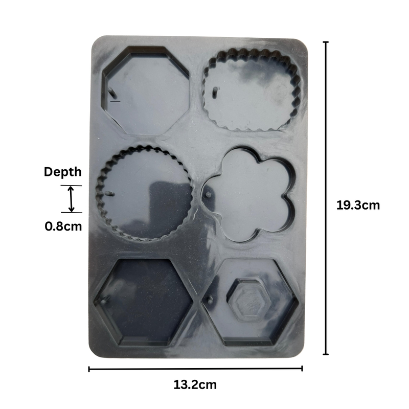 Silicon Mold Hanging 6 Shapes - 6 Cavity