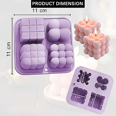 Silicon Mold CANDLE Bubble 4 Cavity