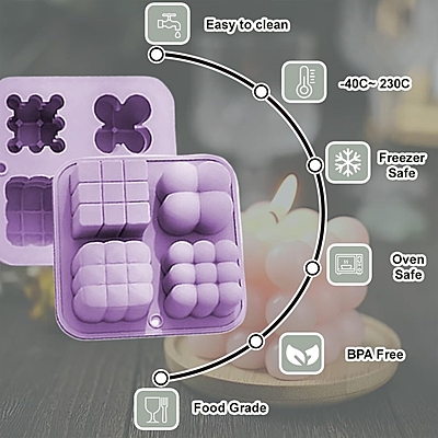 Silicon Mold CANDLE Bubble 4 Cavity