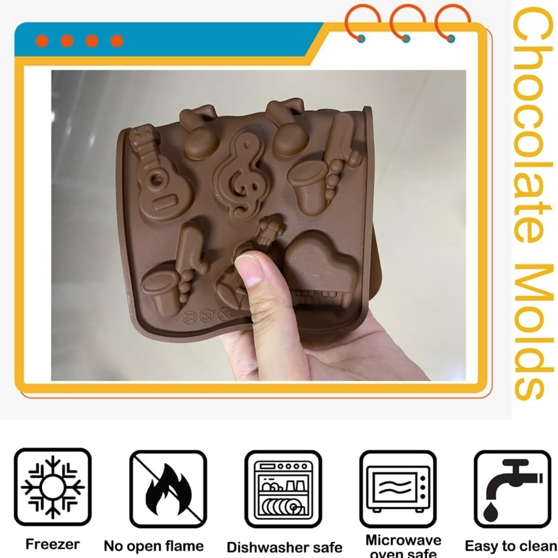 Silicon Mold Chocolate Musical Notes 14 Cavity