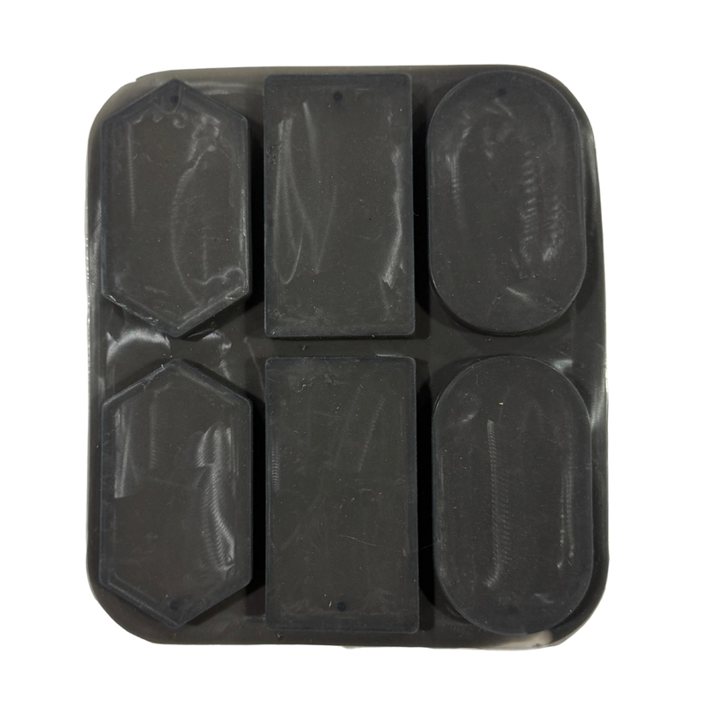 Silicon Mold Wax Sachet Hanging 6 Cavity - Rectangle, Oval, Hexagon