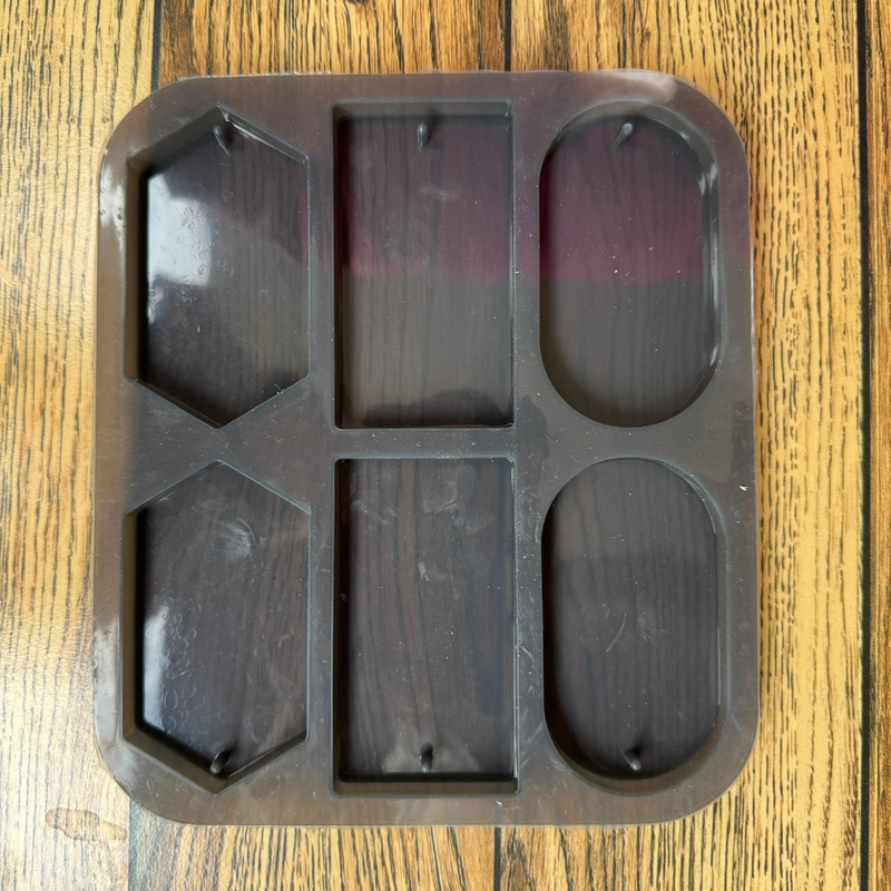 Silicon Mold Wax Sachet Hanging 6 Cavity - Rectangle, Oval, Hexagon