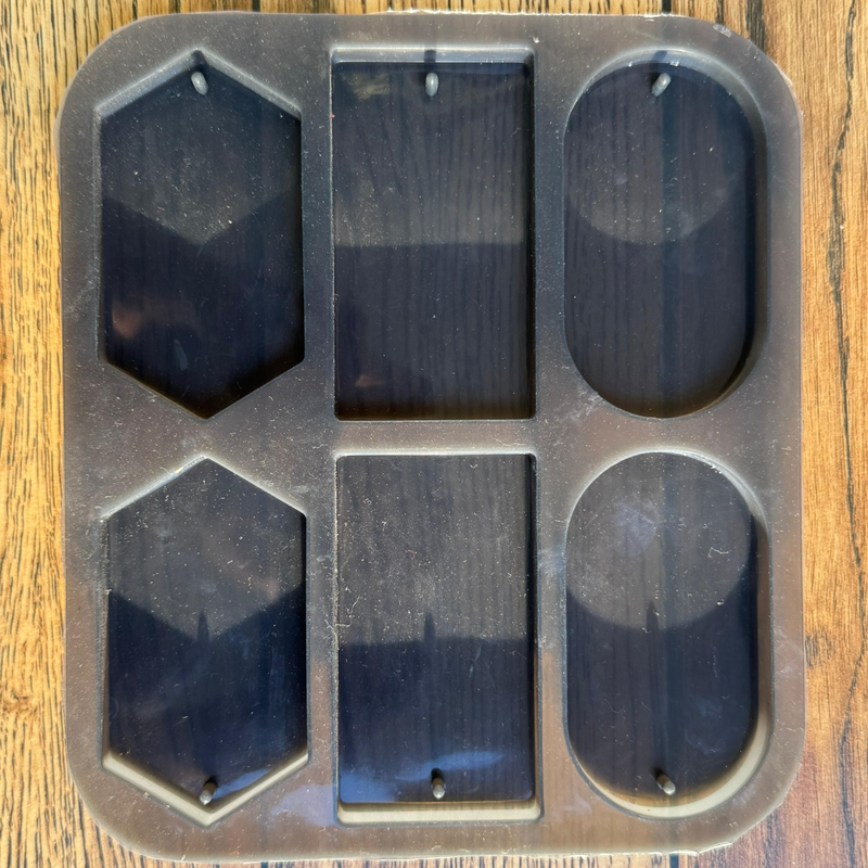 Silicon Mold Wax Sachet Hanging 6 Cavity - Rectangle, Oval, Hexagon