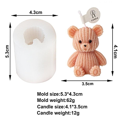 Silicon Mold Candle 3D Cute Bear