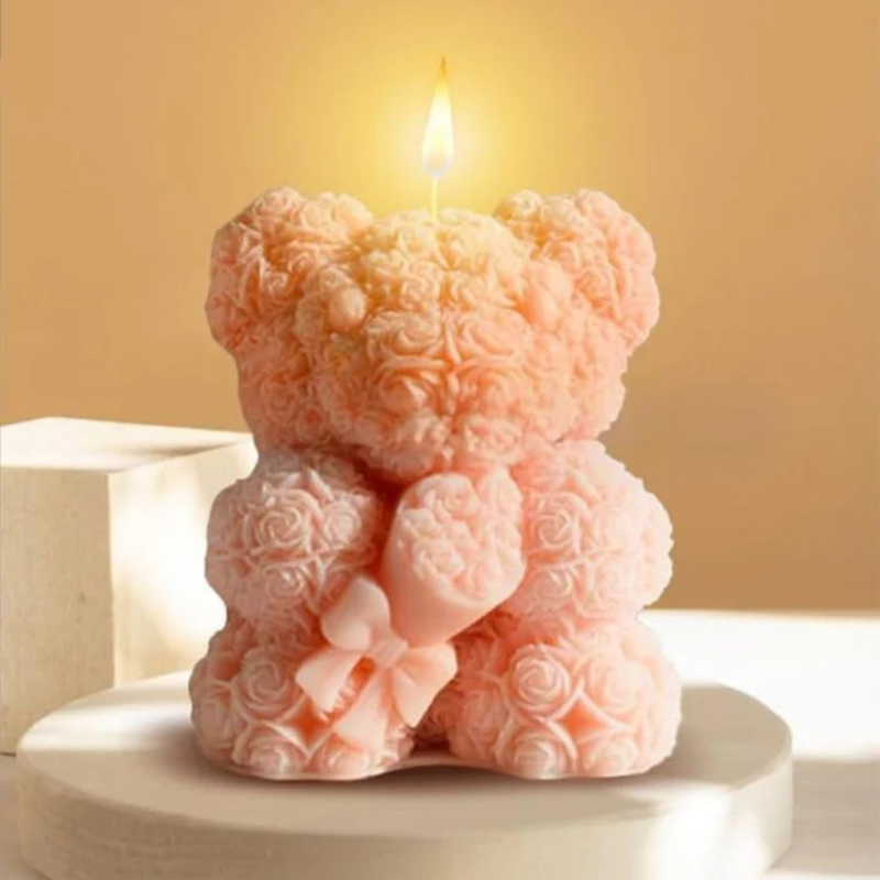 Silicon Mold Candle SMALL Teddy Rose Bouquet