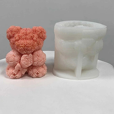 Silicon Mold Candle SMALL Teddy Rose Bouquet