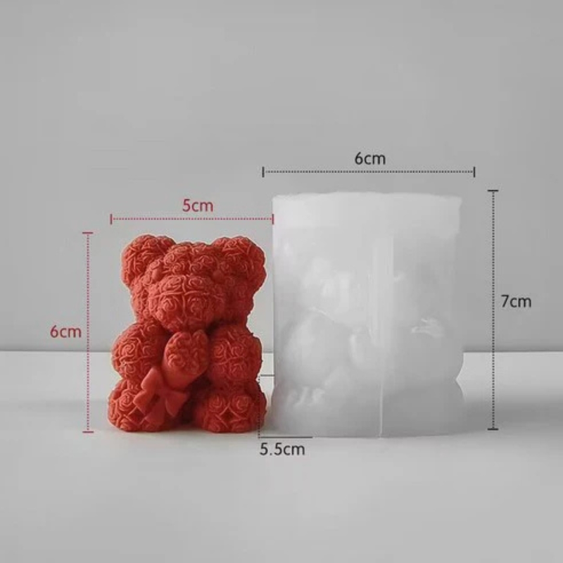 Silicon Mold Candle SMALL Teddy Rose Bouquet