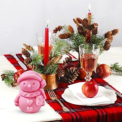 Silicon Mold Candle Winter Snowman Love