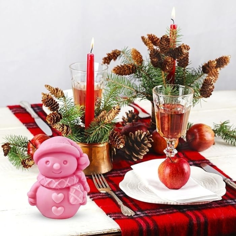 Silicon Mold Candle Winter Snowman Love
