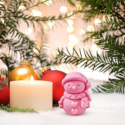 Silicon Mold Candle Winter Snowman Love