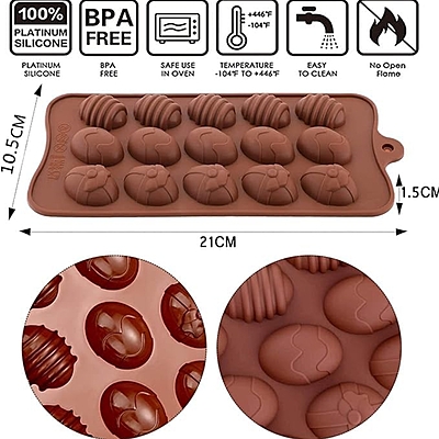 Silicon Mold Candle Christmas Easter Egg - 15 Cavity