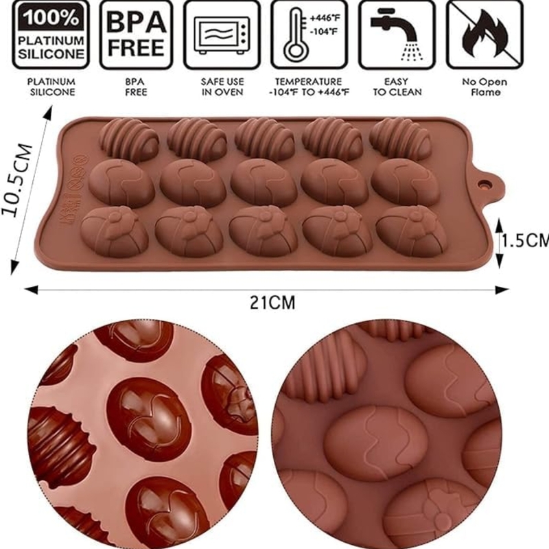 Silicon Mold Candle Christmas Easter Egg - 15 Cavity
