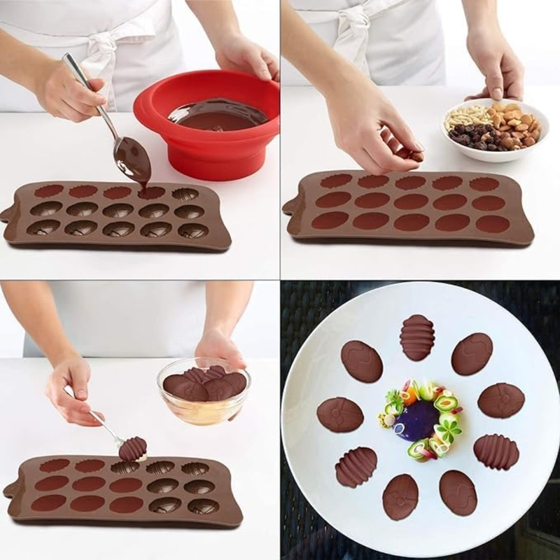 Silicon Mold Candle Christmas Easter Egg - 15 Cavity