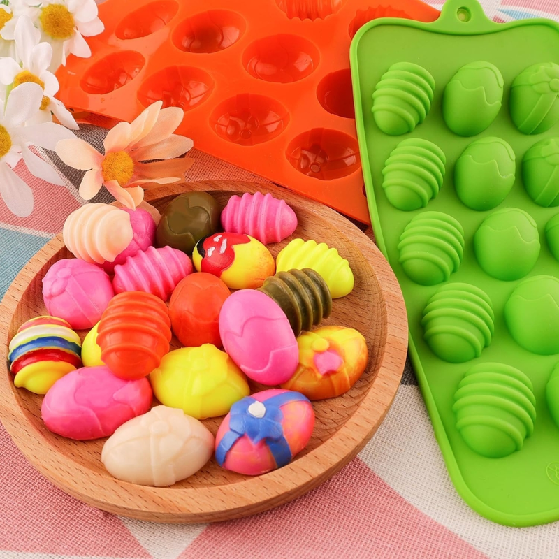Silicon Mold Candle Christmas Easter Egg - 15 Cavity