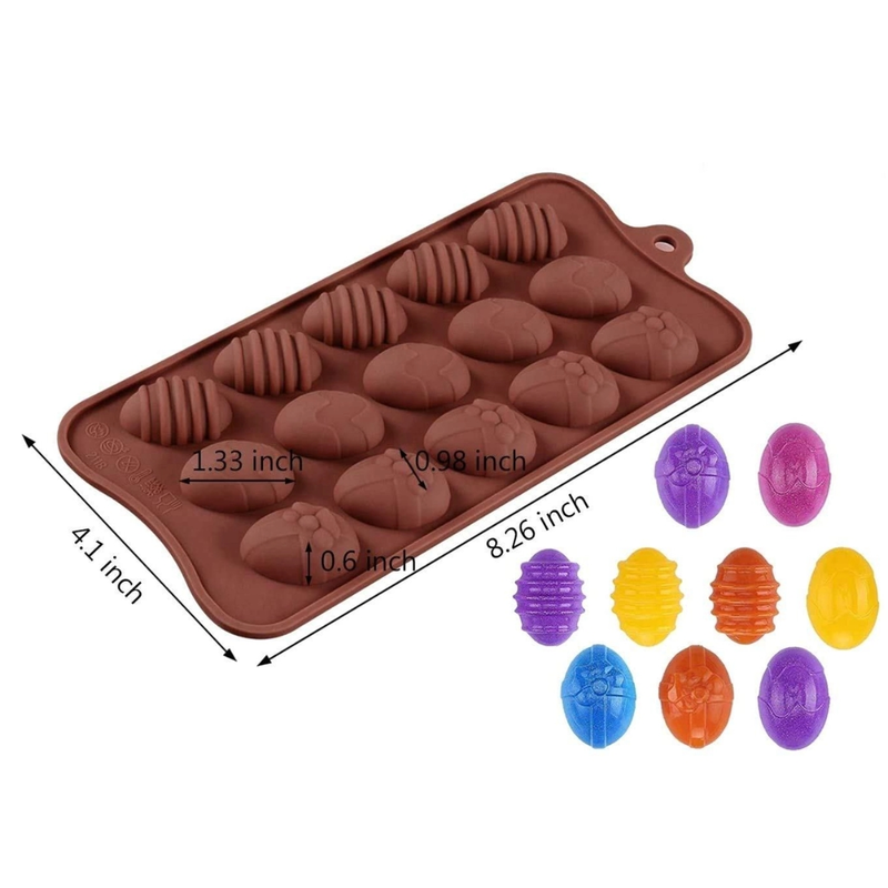 Silicon Mold Candle Christmas Easter Egg - 15 Cavity