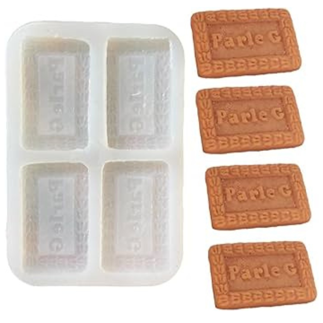 Silicon Mold Candle Parle-G Biscuilt 4 Cavity Silicon Mold Candle Parle-G Biscuilt 4 Cavity