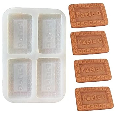 Silicon Mold Candle Parle-G Biscuilt 4 Cavity Silicon Mold Candle Parle-G Biscuilt 4 Cavity