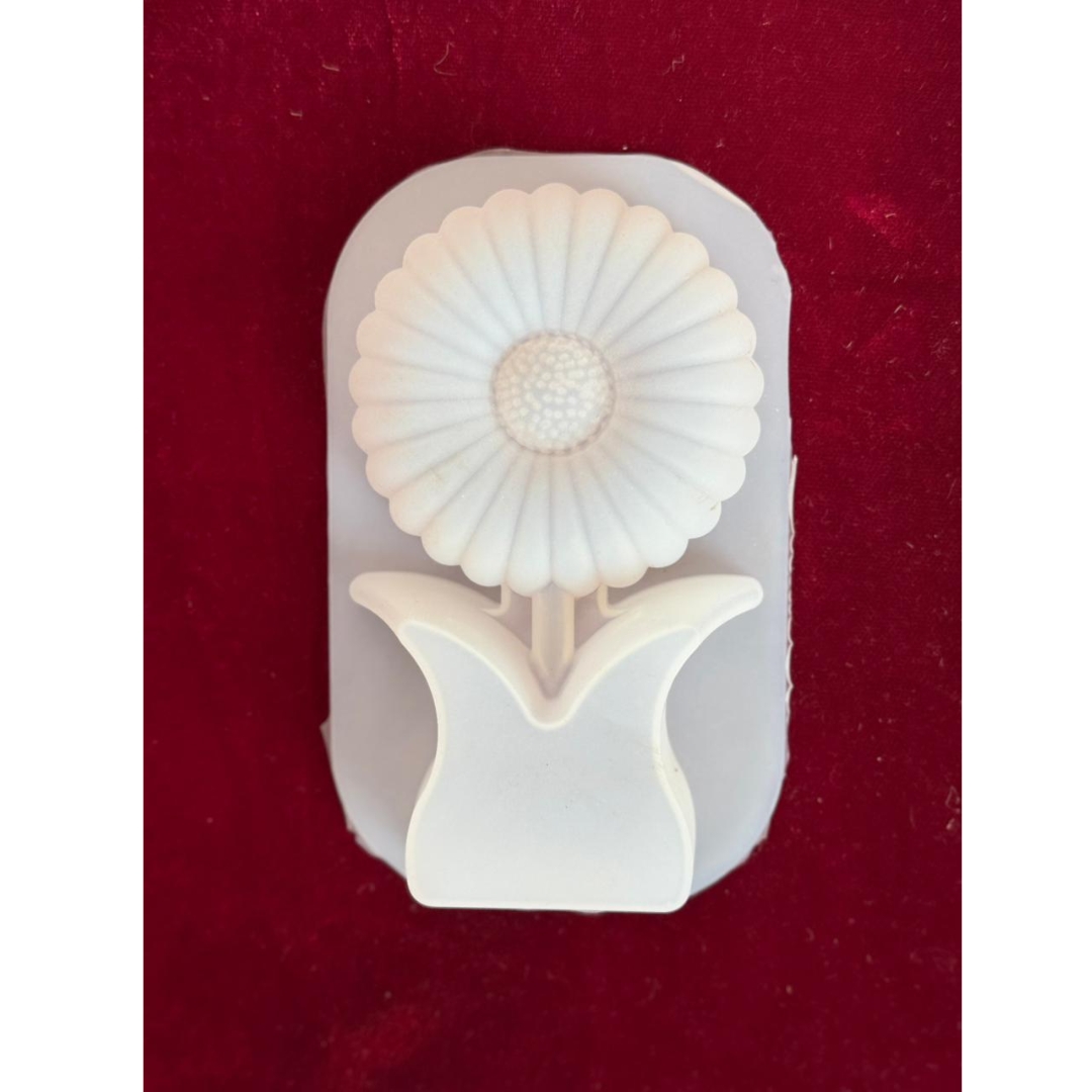 Silicon Mold Candle SunFlower With Holder Pot