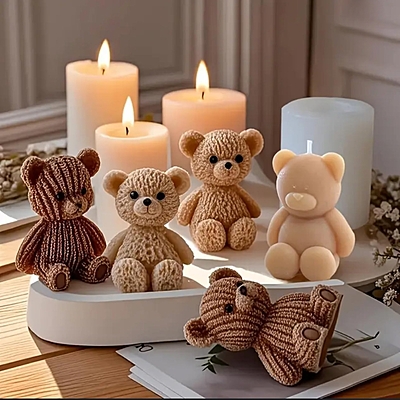 Silicon Mold Candle cartoon Teddy Bear