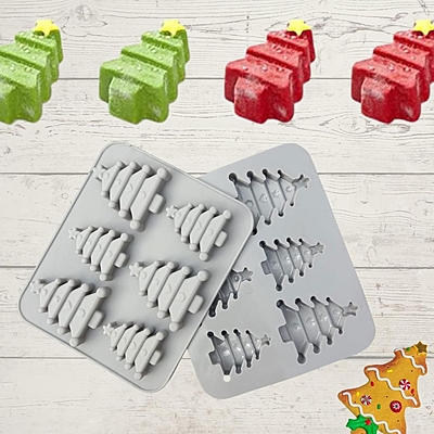 Silicon Mold Christmas Tree - 6 Cavity - 15-20g
