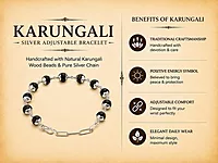 Silver Capped Karungali Bracelet