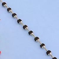 Silver Capped Karungali Bracelet