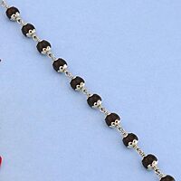 Silver Capped Karungali Bracelet