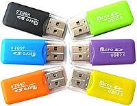 USB 2.0 Micro SD Card Reader – TF, SDXC, T-Flash Memory Card Adapter & Writer for PC, Laptop, Android, Camera, MP3/MP4, Tablet, Mac, TV Box USB 2.0 Micro SD Card Reader – TF, SDXC, T-Flash Memory Card Adapter & Writer for PC, Laptop, Android, Camera, MP3/MP4, Tablet, Mac, TV Box