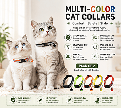 REFLECTIVE PET COLLAR WITH BELL(PACK OF 2) REFLECTIVE PET COLLAR WITH BELL(PACK OF 2)