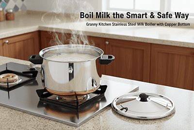 Granny kitchen Express Stainless Steel Milk Boiler with Copper Bottom,
