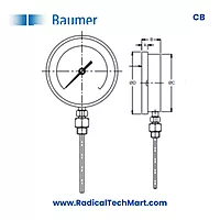 Baumer CB Bimetal Temperature Gauge
