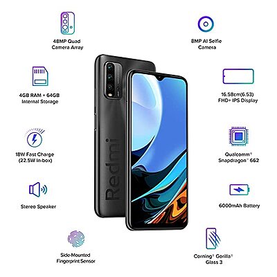 Redmi 9 Power (Mighty Black 4GB RAM 64GB Storage)