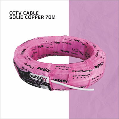 CCTV CABLE ZEBION SOLID COPPER 70 M CCTV CABLE ZEBION SOLID COPPER 70 M