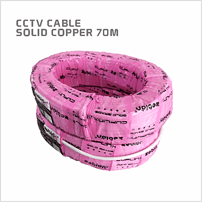 CCTV CABLE ZEBION SOLID COPPER 70 M CCTV CABLE ZEBION SOLID COPPER 70 M