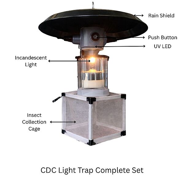 Dual Light Trap (DLT) with UV LED and Miniature light trap on CDC model with all accessories LI-MR-47a