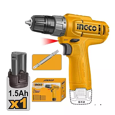 INGCO Lithium-Ion Cordless Drill CDLI12456 (12V) 20Nm