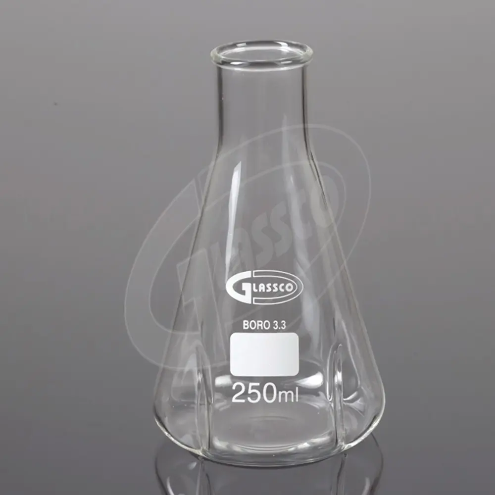 Conical Flask, Clear, Graduated, (Erlenmeyer) Narrow Mouth GLASSCO
